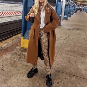 Frame Le High Python Print Ankle Crop Coated Skinny Jeans Size 25 NWT